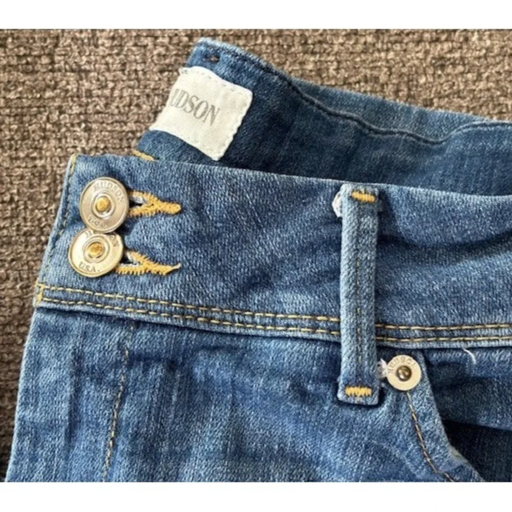 Hudson Collin Skinny Jeans Size 31 Blue Mid Rise Flap Pocket